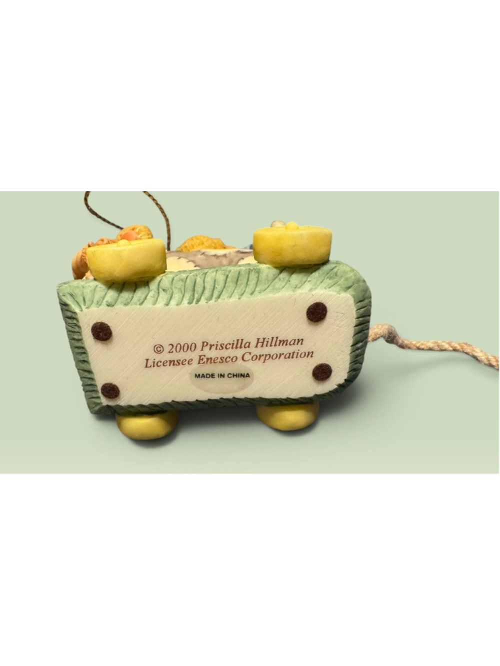 Cherished Teddies Cow with Teddie Hanging Ornament Antique Toy #707120 - Picture 6 of 7